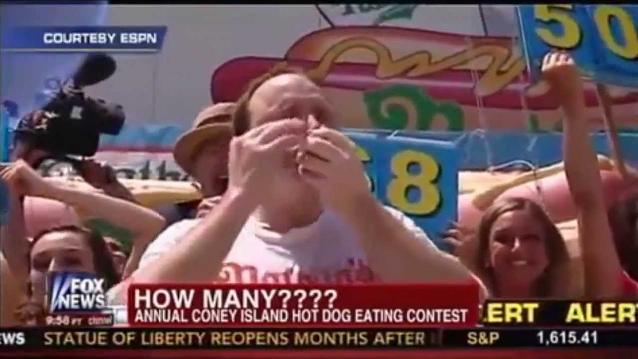 Man Sets New Record In Hot Dog Eating Contest