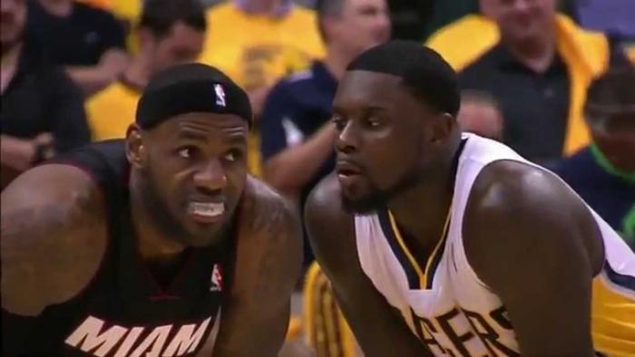 Lance Stephenson Blows In Lebron James Ear