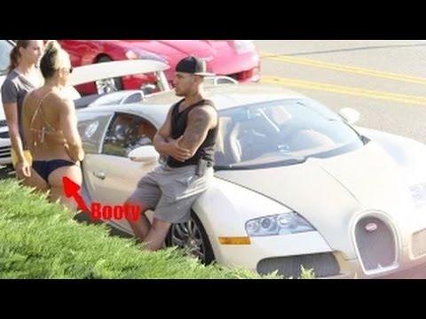 Bugatti Veyron Gold Digger Surprise Prank