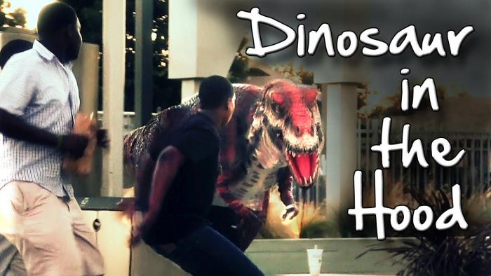 Dinosaur In The Hood Prank