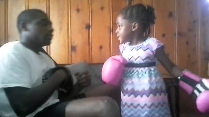 5 Year Old Girl Got Them Boxing Skills
