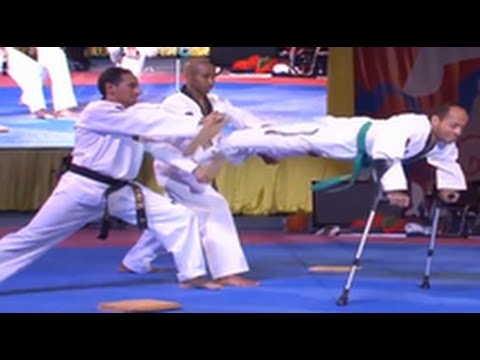 Disabled Men Show Off Their Karate Skills