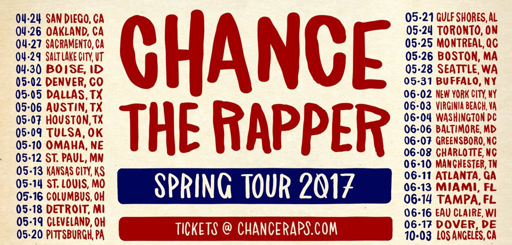 Chance The Rapper Announces Spring Tour Dates