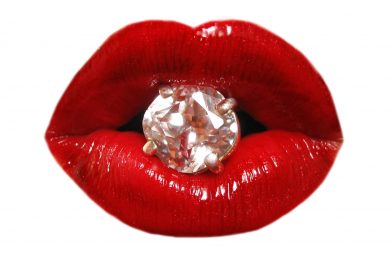 lips and diamond